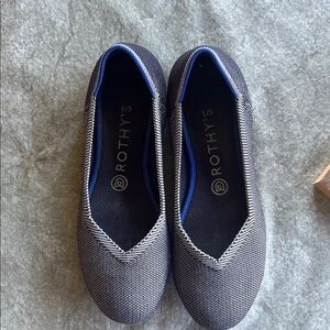 Rothy's Women's Black and Blue Flats